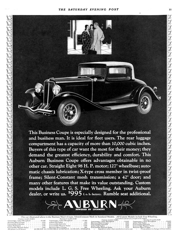 1931 Auburn Auto Advertising